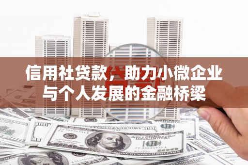 咸丰信用社贷款，助力小微企业与个人发展的金融桥梁