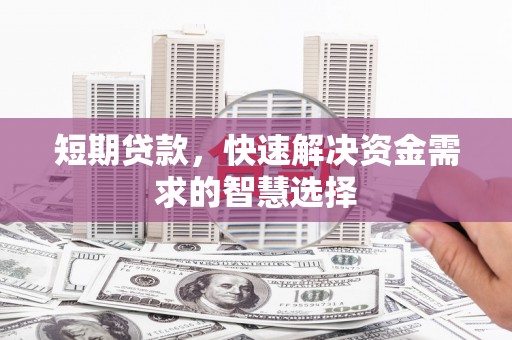 荔城短期贷款，快速解决资金需求的智慧选择