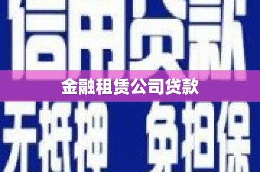 三元金融租赁公司贷款