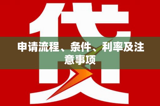 大名申请流程、条件、利率及注意事项