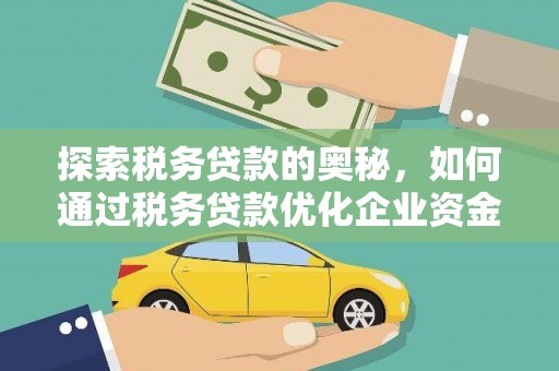 墨江探索税务贷款的奥秘，如何通过税务贷款优化企业资金流