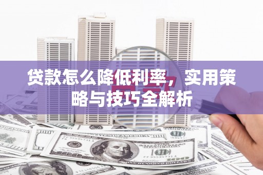 学甲贷款怎么降低利率，实用策略与技巧全解析