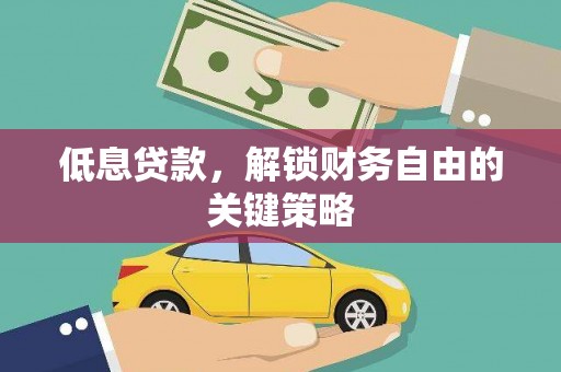 蒸湘低息贷款，解锁财务自由的关键策略