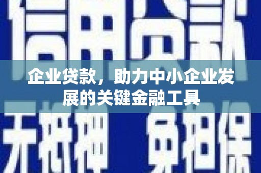 长安企业贷款，助力中小企业发展的关键金融工具