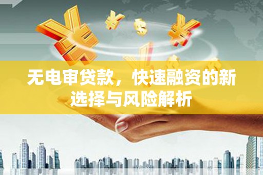 顺城无电审贷款，快速融资的新选择与风险解析