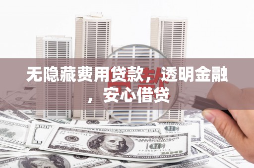 平阴无隐藏费用贷款，透明金融，安心借贷