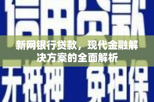 东石新网银行贷款，现代金融解决方案的全面解析