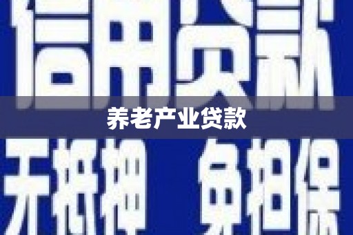 天门养老产业贷款