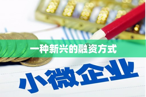 江南一种新兴的融资方式